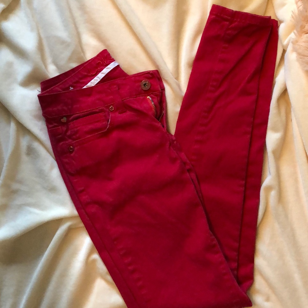 Love L.A Red Skinny Jeans